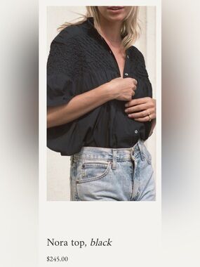 OLYMPIA ETAL Nora Top, Black